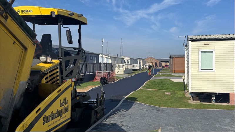 Caravan park re-surfaced with  Tarmac finish 